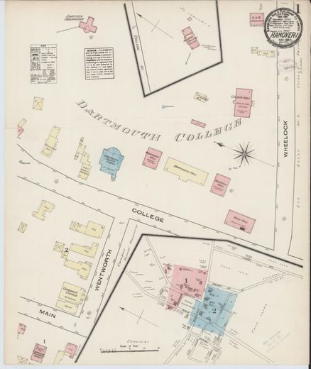 Hanover Sanborn, November 1884, sheet 1