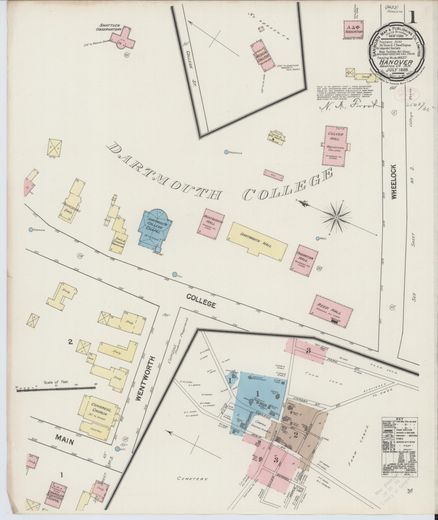 Hanover Sanborn, July 1889, sheet 1