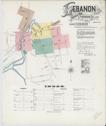 Lebanon Sanborn, August 1889, sheet 1