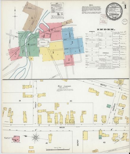 Lebanon Sanborn, November 1899, sheet 1