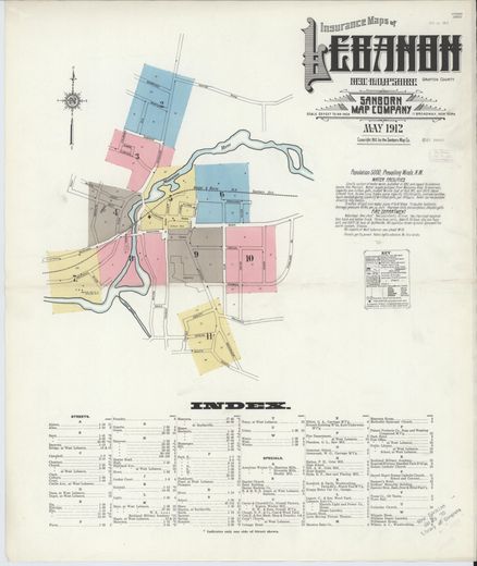 Lebanon Sanborn, May 1912, sheet 1